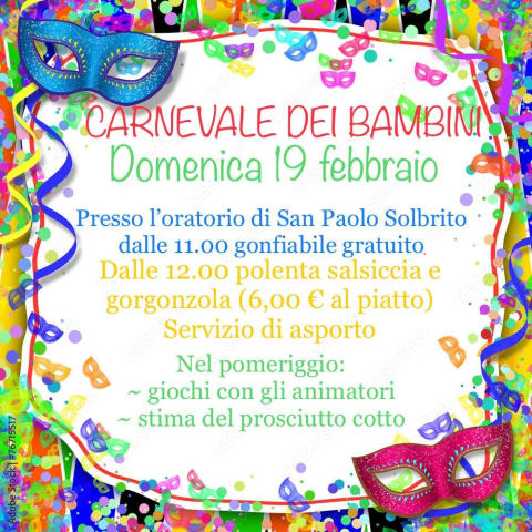 San Paolo Solbrito | Carnevale dei Bambini (edizione 2023)