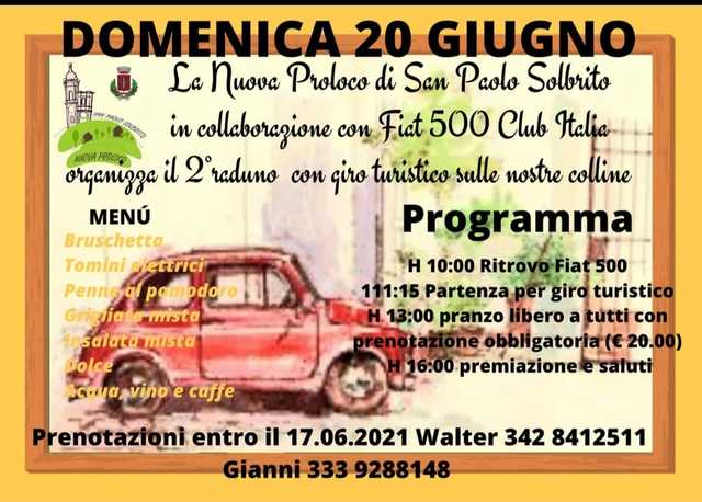 San Paolo Solbrito | Raduno Fiat 500 Club Italia - edizione 2021