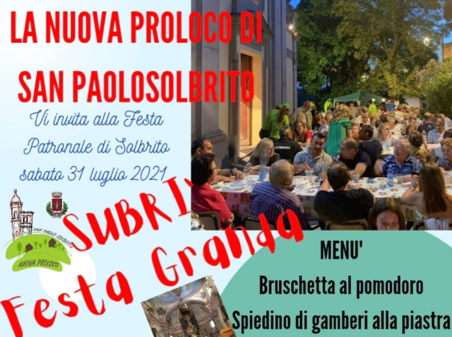 San Paolo Solbrito | Festa Granda - edizione 2021